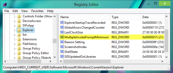 registry editor