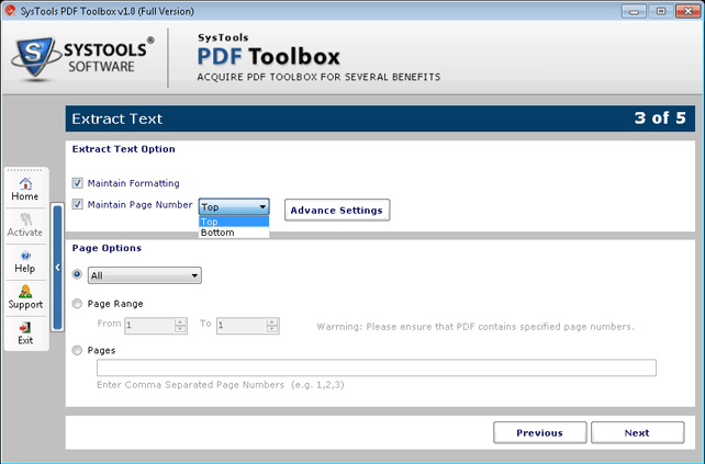 select-option-for-extract-text-from-pdf
