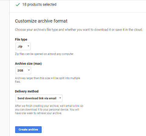 Google takeout restore 